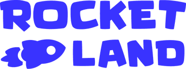 Rocket Land Logo - Wynajem dmuchańców